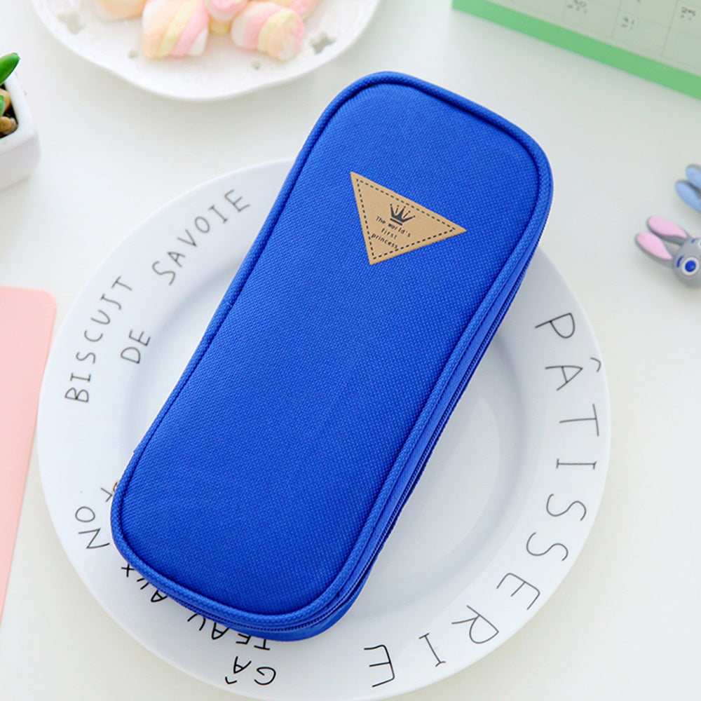 Wholesale Simple Large Capacity Canvas Pencil Case